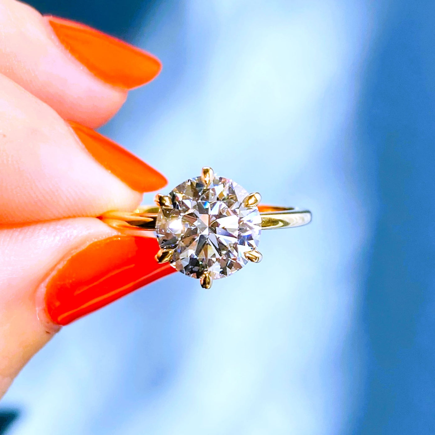 3 Carat Diamond Solitaire Engagement Ring - Shapiro Diamonds