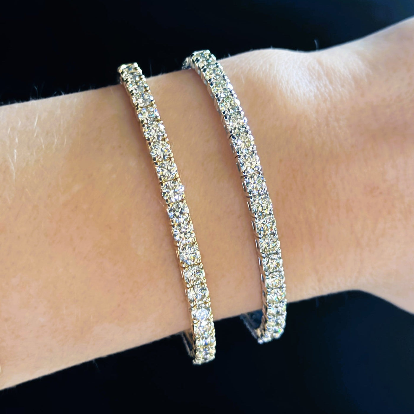 Classic Round Diamond Tennis Bracelet | Handcrafted in Dallas - Shapiro Diamonds