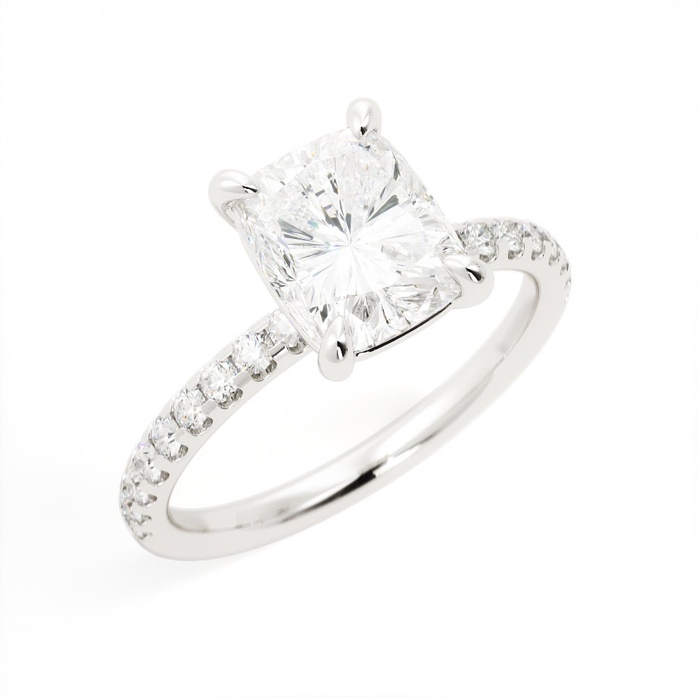 Cushion Cut Diamond Engagement Ring - Shapiro Diamonds