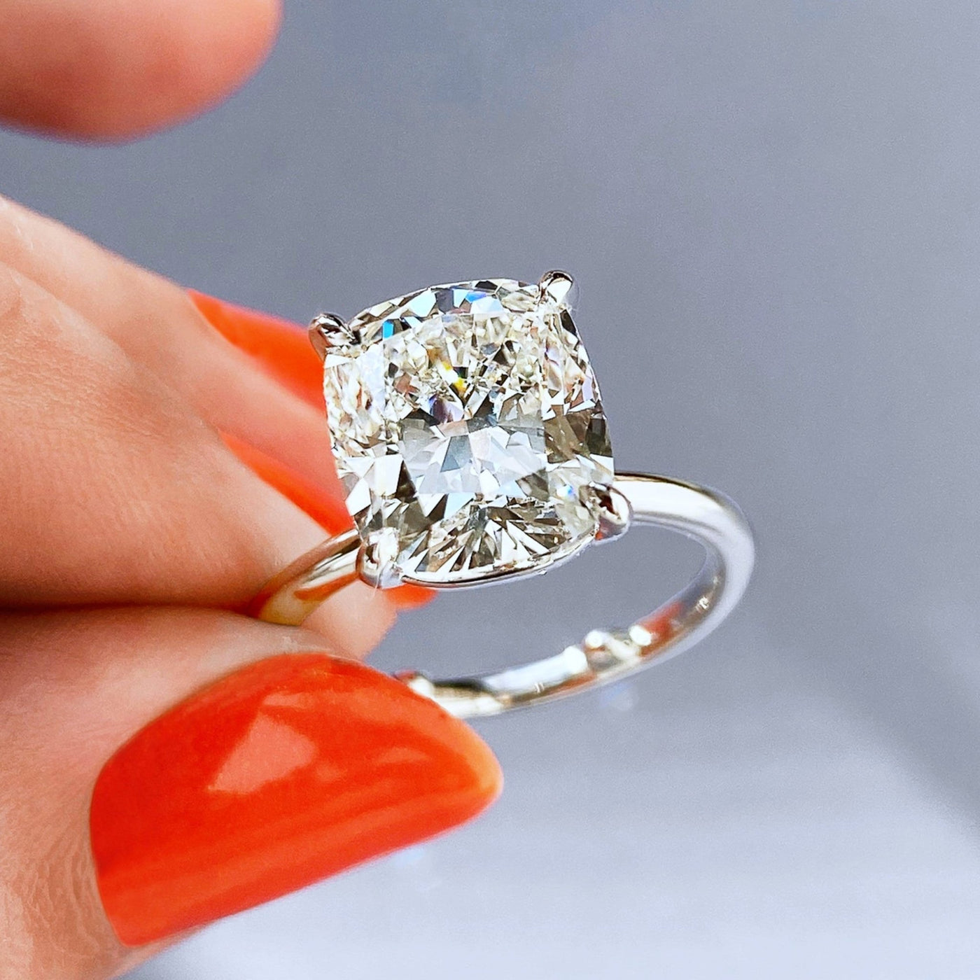 Cushion Cut Solitaire Engagement Ring | Dallas - Shapiro Diamonds