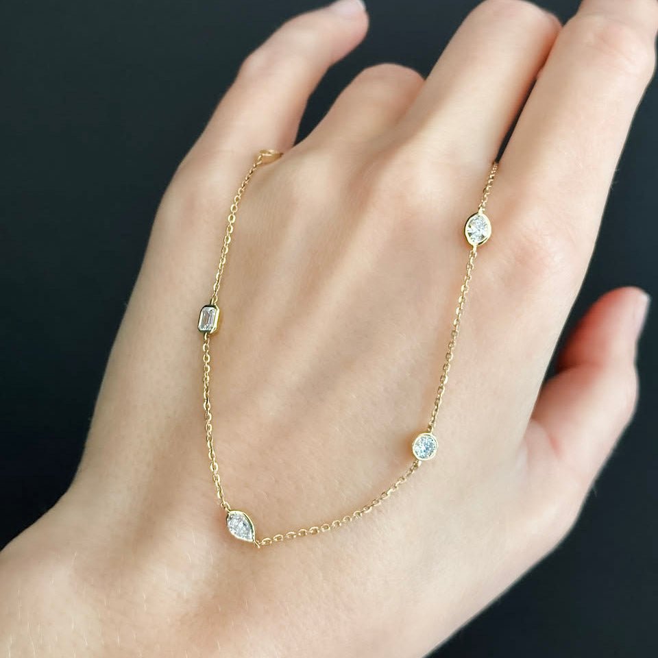 Diamonds By The Yard Multiple Shapes Necklace - Shapiro Diamonds