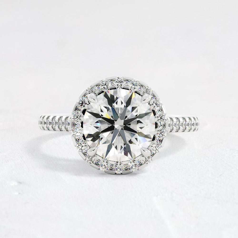 Layla Diamond Halo Engagement Ring