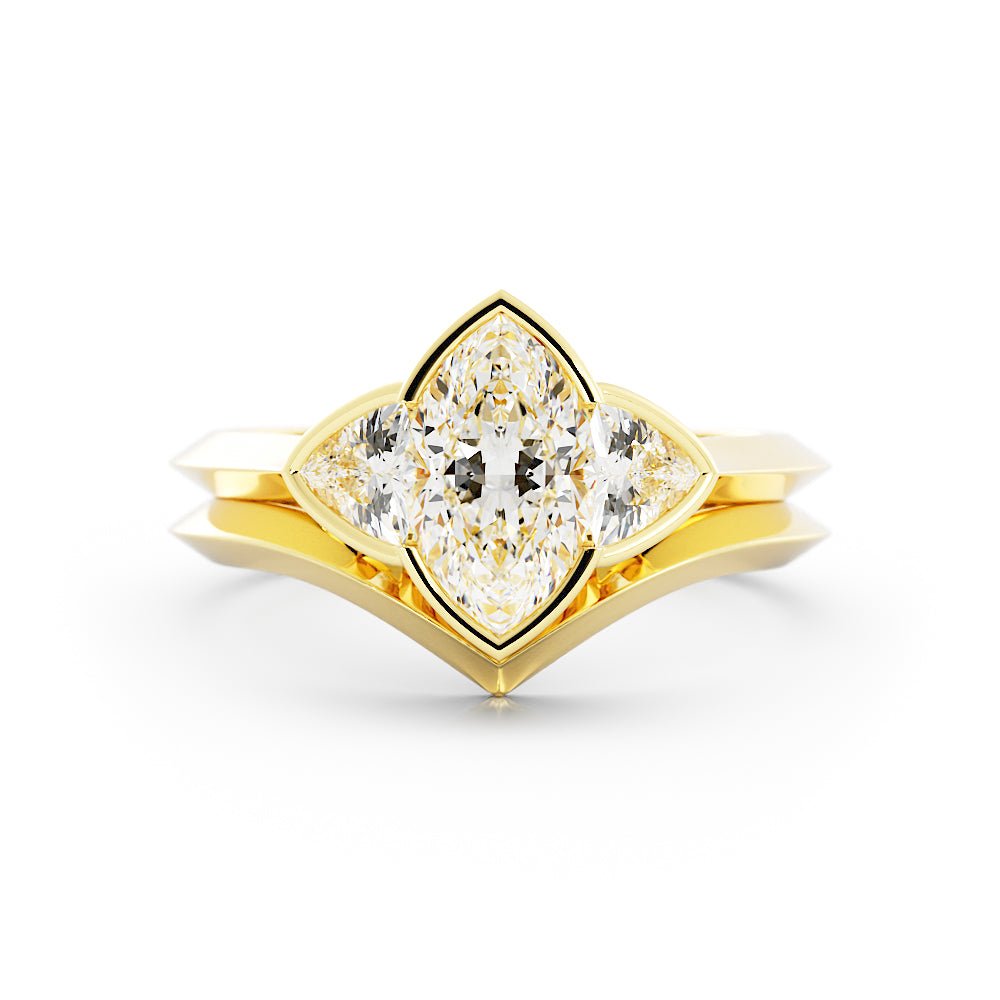 Trillian Rings Marquise and Trillian Three Stone Diamond Ring | Dallas