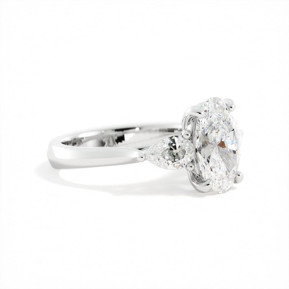 Oval and Pear Shape Diamond Ring - Shapiro Diamonds