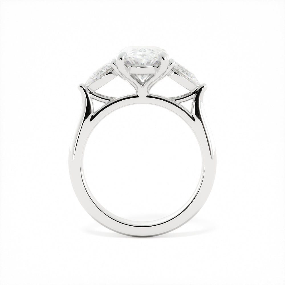 Oval and Pear Shape Diamond Ring - Shapiro Diamonds