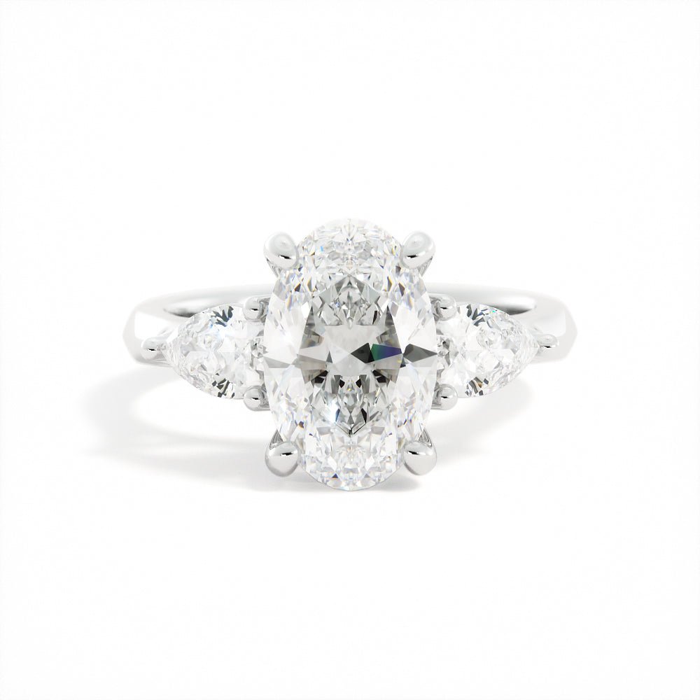 Oval and Pear Shape Diamond Ring - Shapiro Diamonds