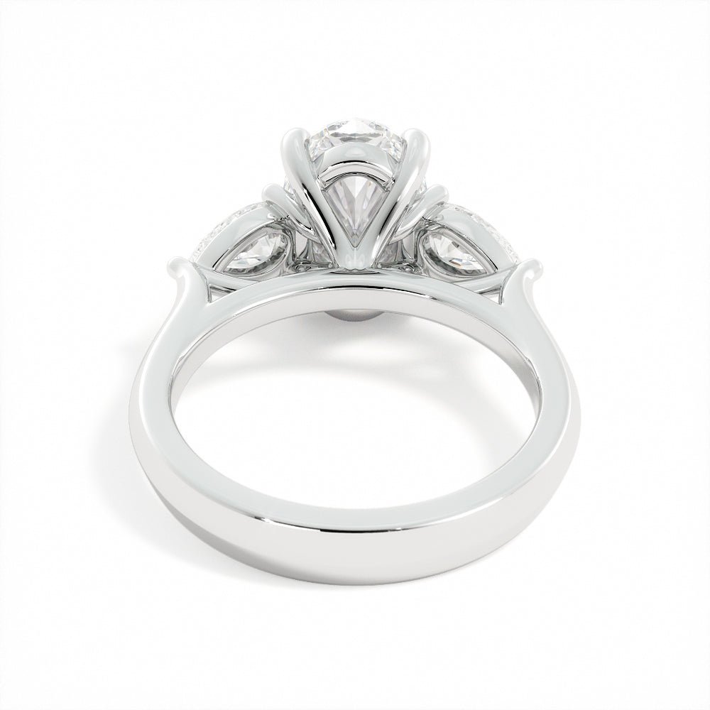 Oval and Pear Shape Diamond Ring - Shapiro Diamonds