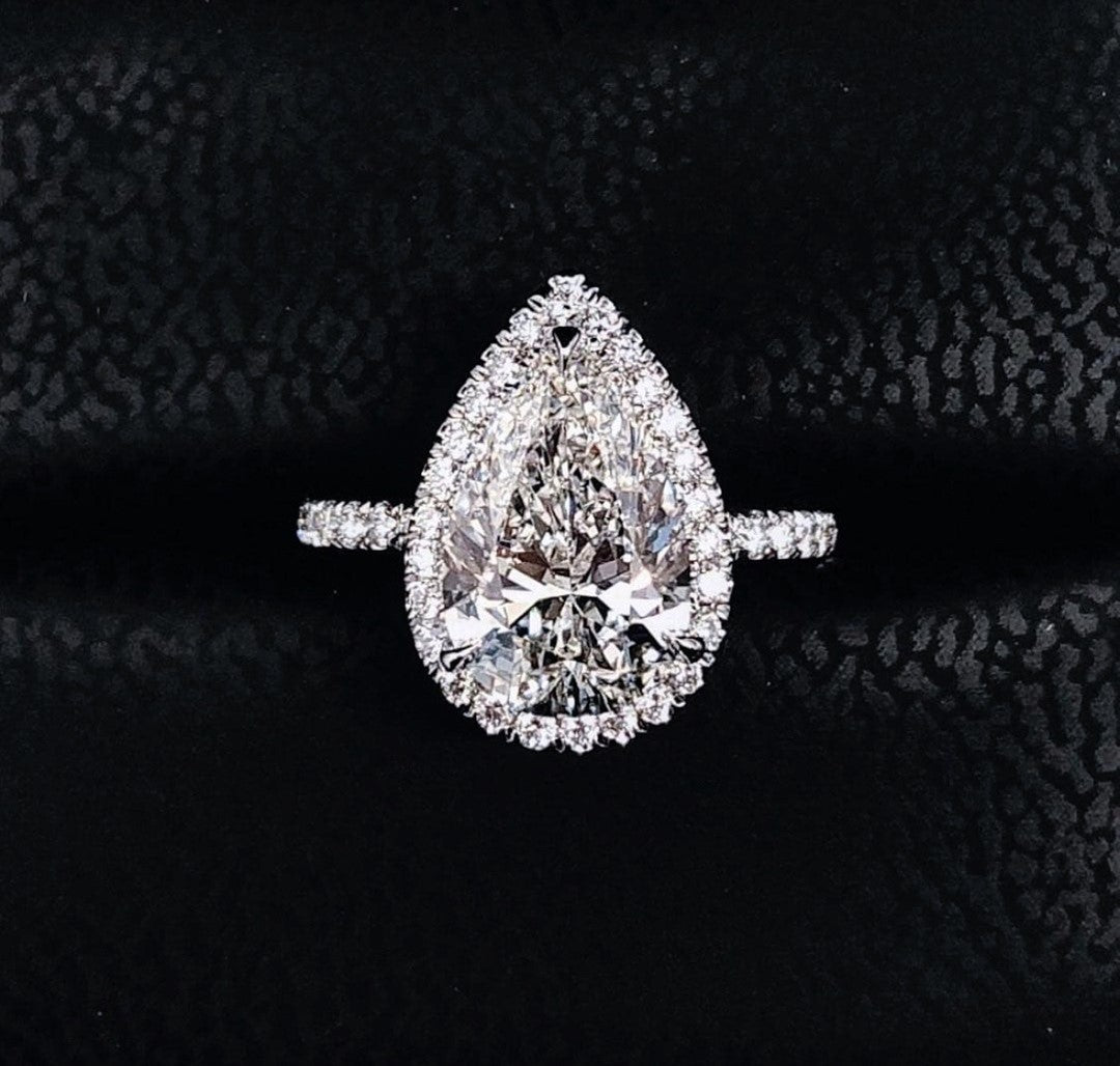 Pear Diamond Engagement Ring - Shapiro Diamonds