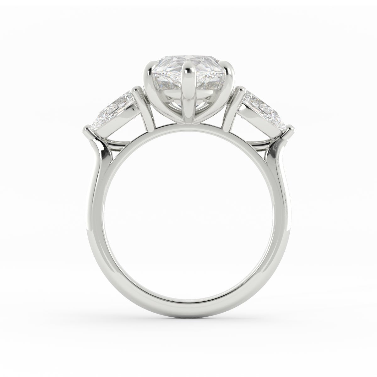 Pear Shape Three Stone Diamond Ring - Shapiro Diamonds