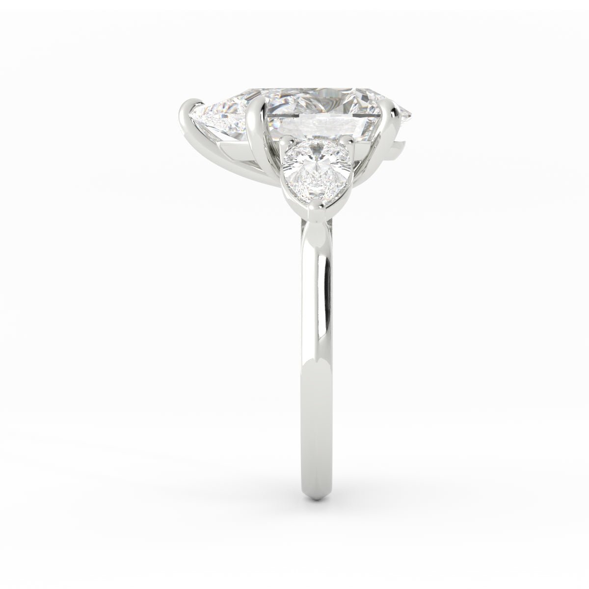 Pear Shape Three Stone Diamond Ring - Shapiro Diamonds