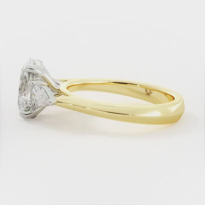 Quincy Oval and Pear Shape Diamond Ring