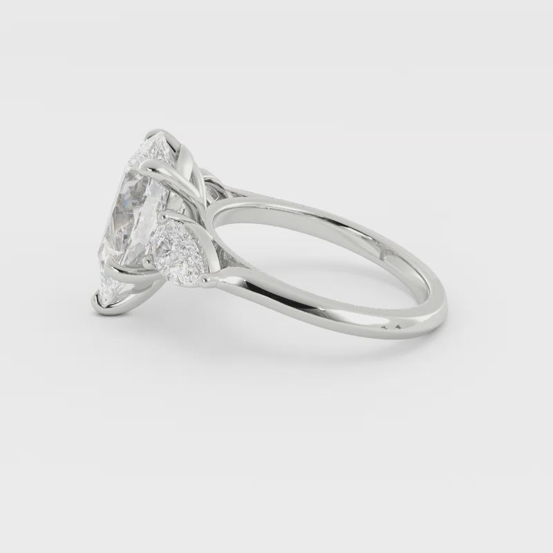 Pear Shape Three Stone Diamond Ring