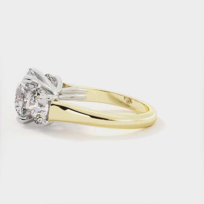 Three Stone Round Diamond Ring