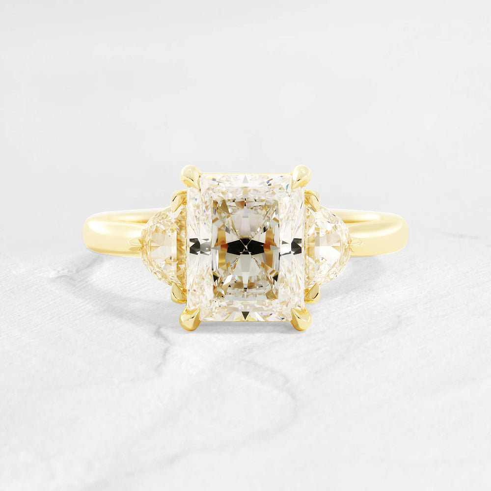 Talia Radiant Half Moon Diamond Ring