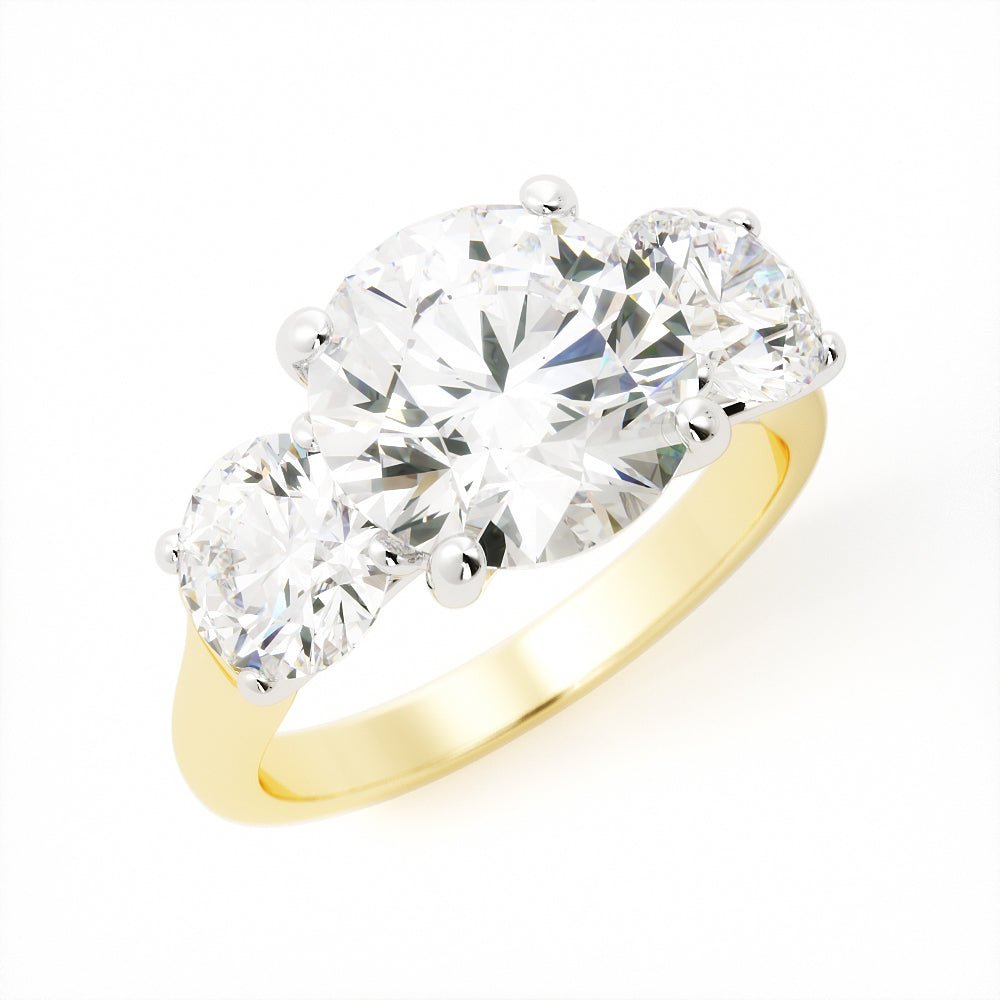 Three Stone Round Diamond Ring - Shapiro Diamonds