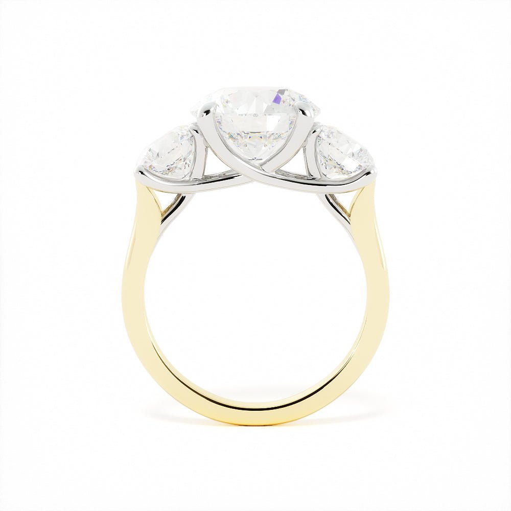 Three Stone Round Diamond Ring - Shapiro Diamonds