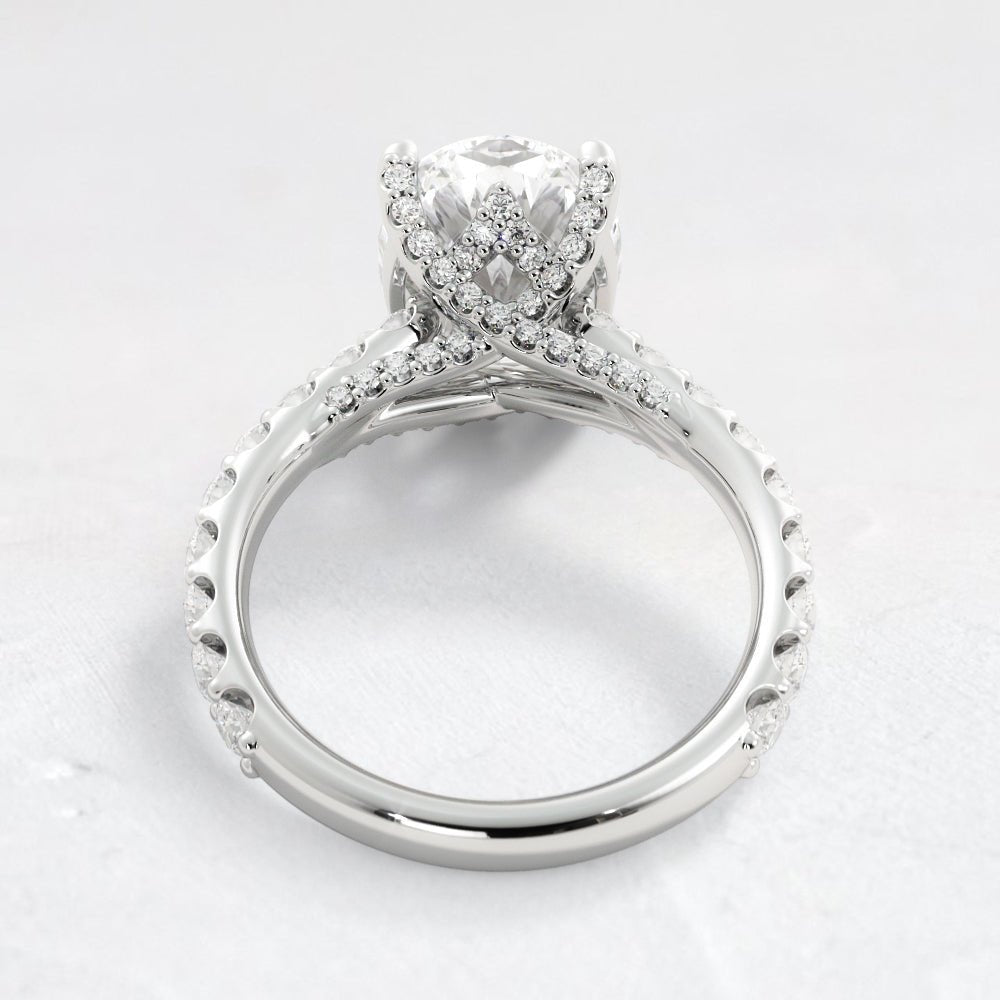 Natalie Oval Diamond Engagement Ring - Shapiro Diamonds