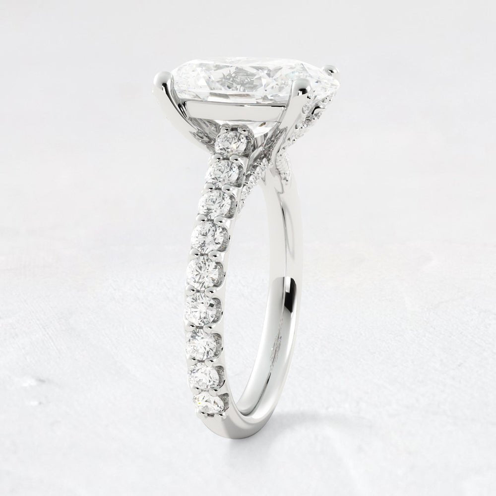 Natalie Oval Diamond Engagement Ring - Shapiro Diamonds