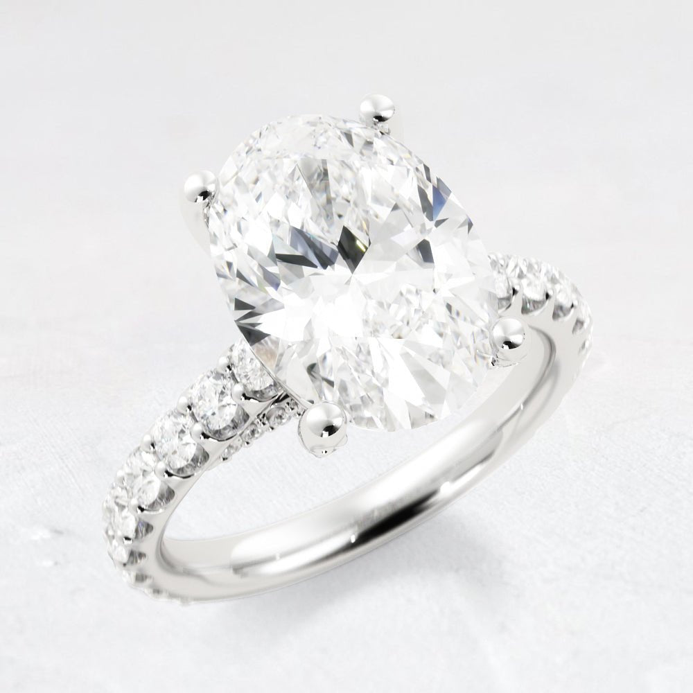 Natalie Oval Diamond Engagement Ring - Shapiro Diamonds