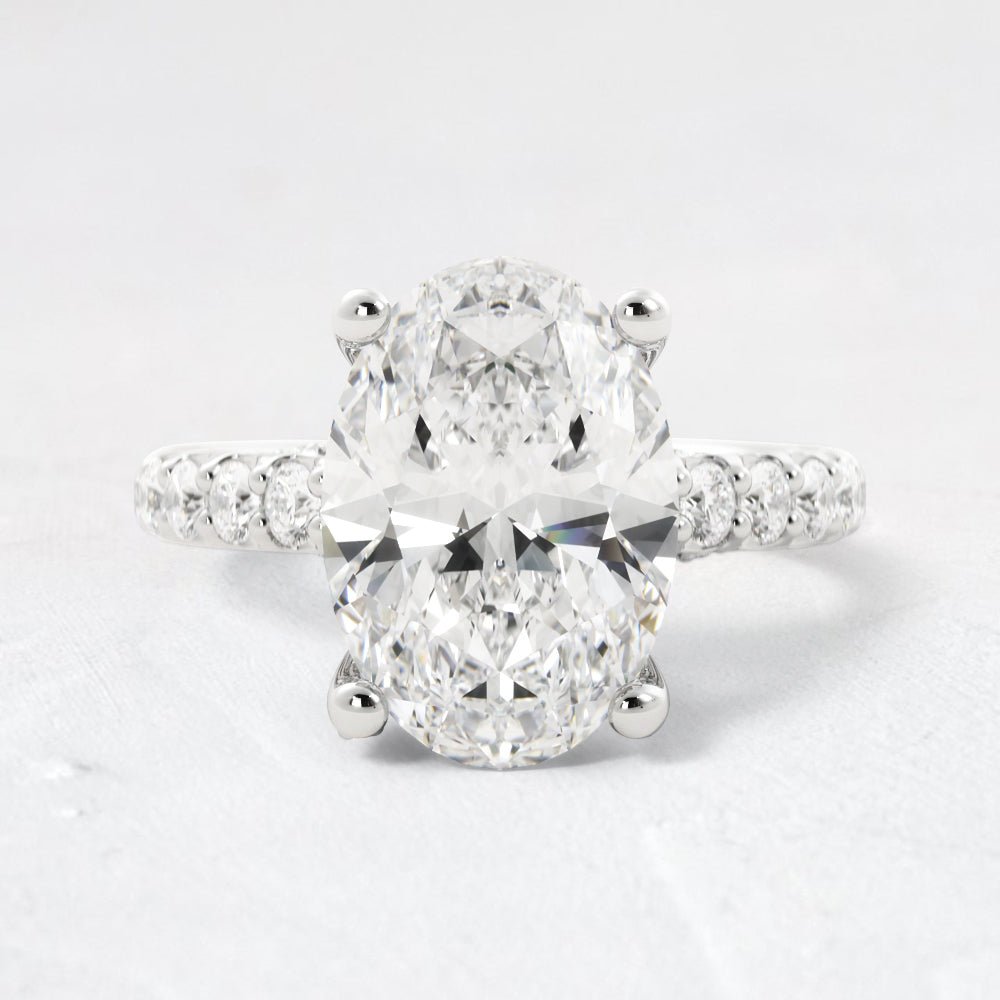 Natalie Oval Diamond Engagement Ring - Shapiro Diamonds