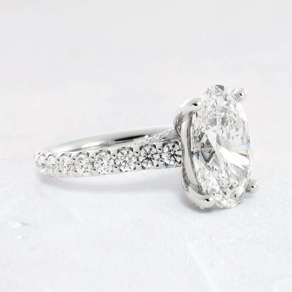 Natalie Oval Diamond Engagement Ring - Shapiro Diamonds