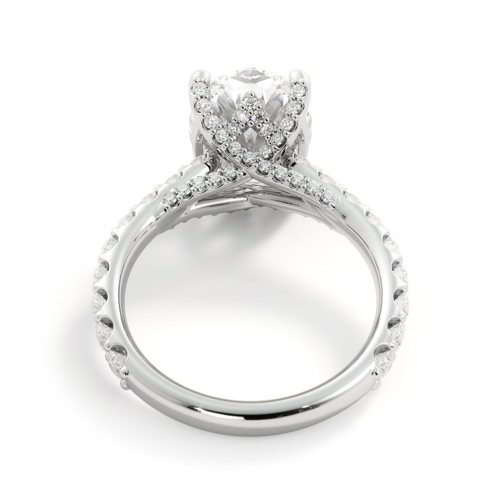 Natalie Oval Diamond Engagement Ring - Shapiro Diamonds