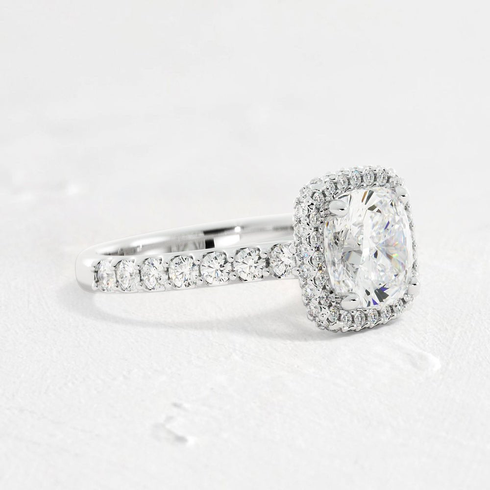 Nicole Halo Diamond Engagement Ring - Shapiro Diamonds