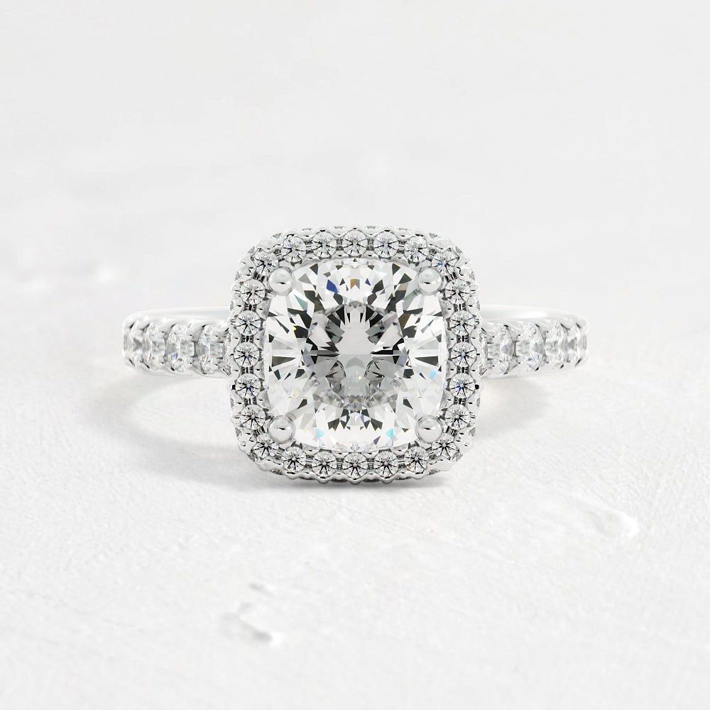 Nicole Halo Diamond Engagement Ring - Shapiro Diamonds