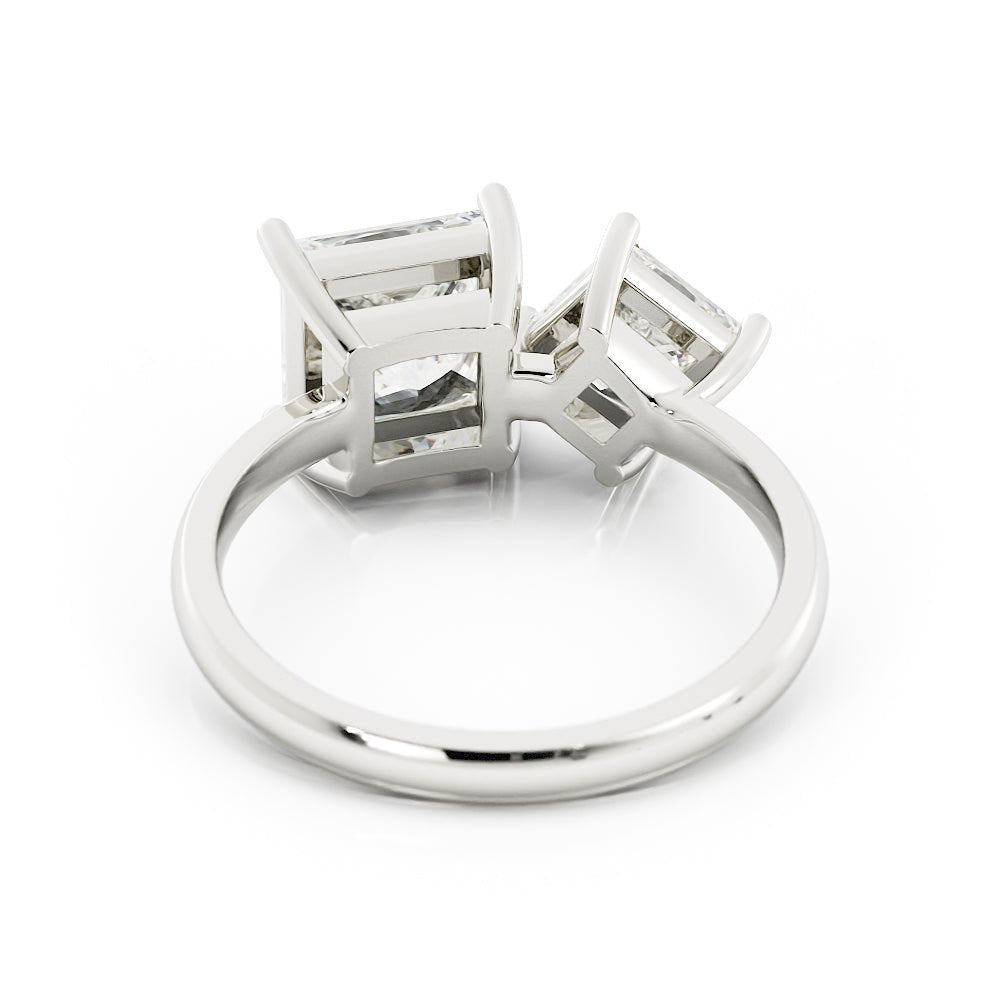 Toi Et Moi Princess Cut Diamond Ring - Shapiro Diamonds