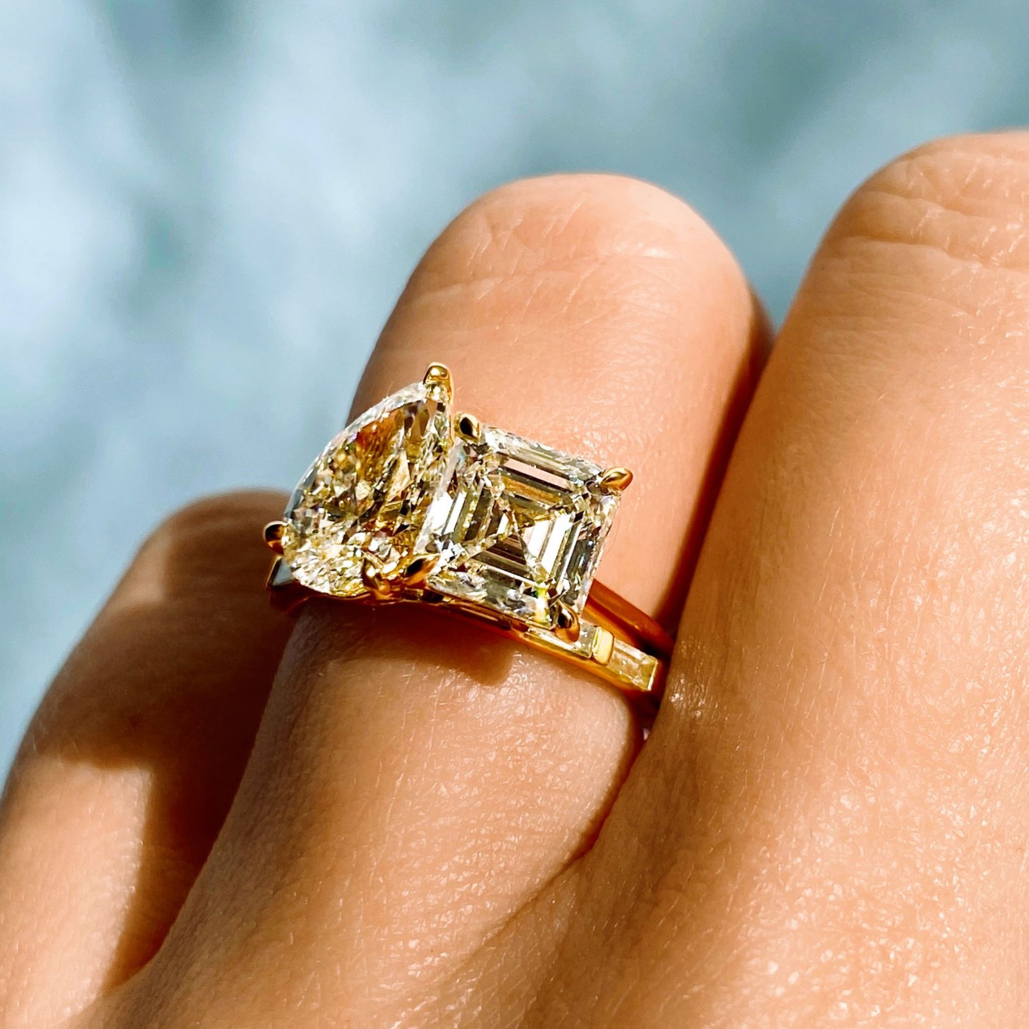 Et Toi Moi Two Stone Diamond Ring Dallas Ring Designers